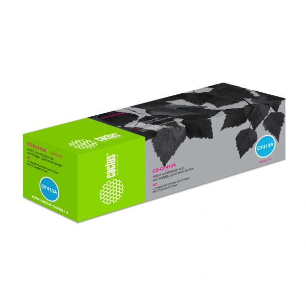Картридж лазерный CACTUS (CS-CF413A) для HP LaserJet Pro M477fdn/477fdw/M452dn, пурпур, рес 2300 стр 362473 под заказ 8 дней