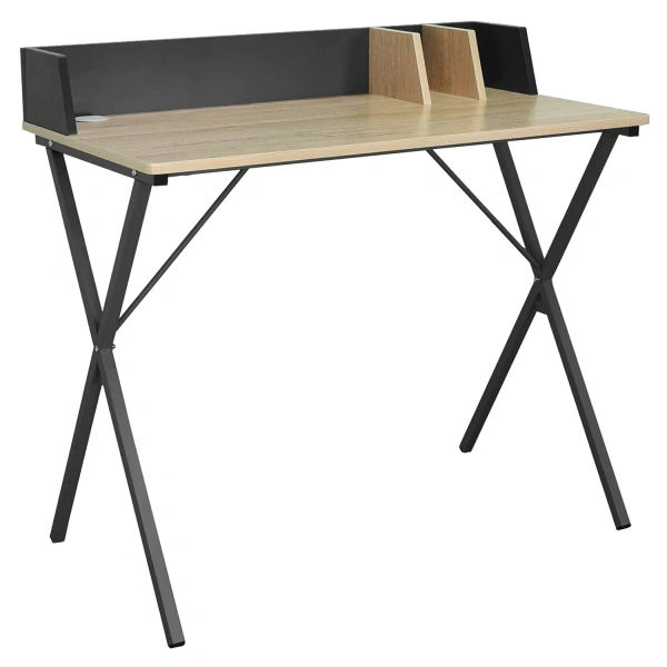 Стол на металлокаркасе BRABIX LOFT CD-007 (ш800*г500*в840мм), органайзер, комбинированный, 641227