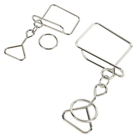 Головоломки металлические большие ЗОЛОТАЯ СКАЗКА, набор 6 штук, MEDIUM level, 664926 - МСК «Форвард»