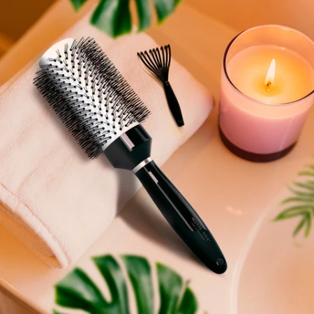 Расческа для волос термобрашинг 24,5х6х4,5 см, круглая + щетка для чистки В ПОДАРОК, MONTE VITA (МОНТЕ ВИТА), 457433 - МСК «Форвард»