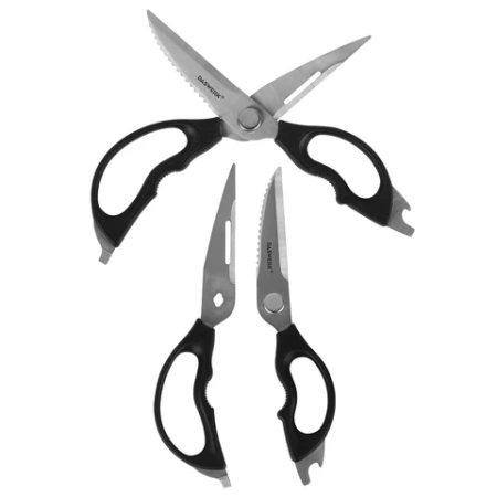 Ножницы кухонные DASWERK (ДАСВЕРК), 230 мм, разборные, с открывашками, зазубренные, 608906 - МСК «Форвард»