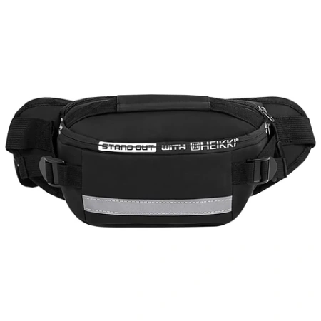 Сумка на пояс HEIKKI RIO (ХЕЙКИ), два отделения, регулируемый ремень, светоотражающий элемент, 36х9х13 см, 272618 - МСК «Форвард»