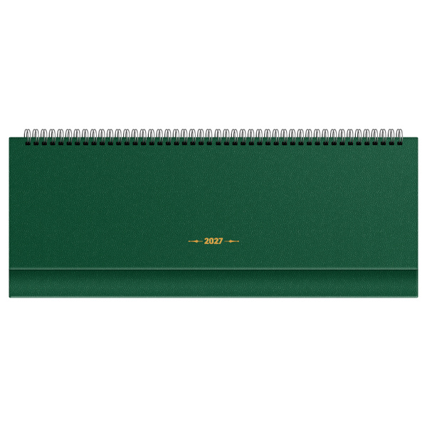 Планинг датированный 2027г., 64л., 330*130мм, балакрон, BG "Ариан", темно-зелёный, отд.фольгой Pd_68410 392428