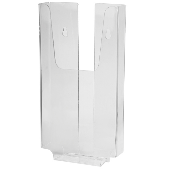 Подставка настенная для рекл. материалов МАЛОГО ФОРМАТА (105х210х30мм), оргстекло, BRAUBERG, 290434