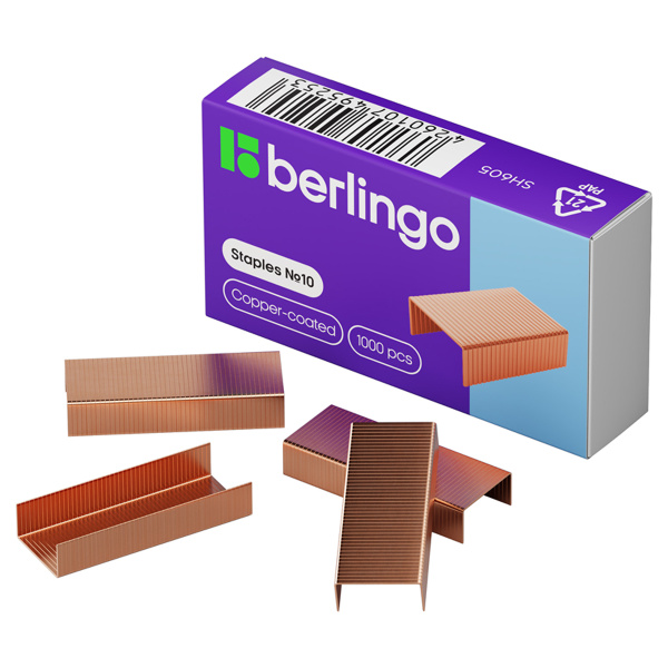 Скобы для степлера №10 Berlingo, медные, 1000шт SH605 264146