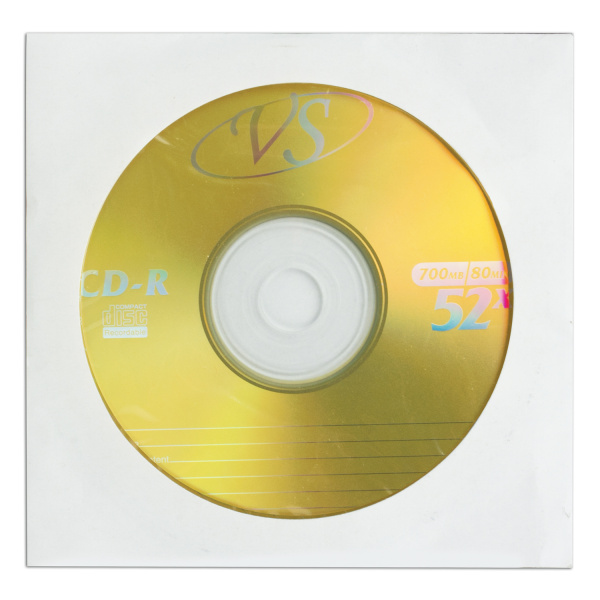 Диск CD-R VS, 700 Mb, 52х, бумажный конверт (1 штука) 511554