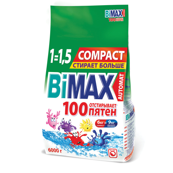 Стиральный порошок автомат 6кг BIMAX "100 пятен",  506-1 601628