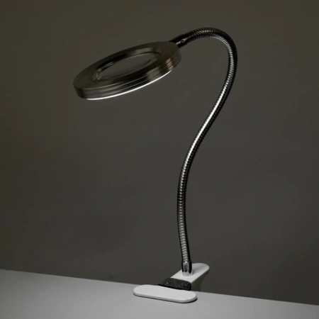 Лупа настольная на прищепке с LED-ПОДСВЕТКОЙ, диаметр 75 мм, увеличение 3, BRAUBERG, 455931 - МСК «Форвард»