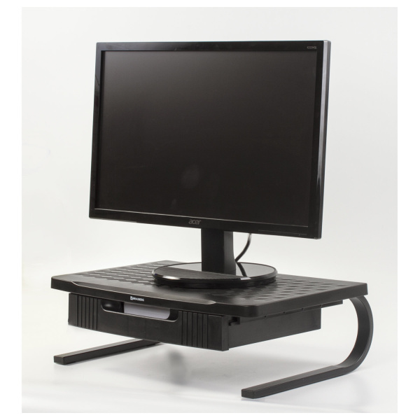 Подставка для оргтехники BRAUBERG, 1 отделение, 460*300*145 мм, металл. основание, черная, 512667