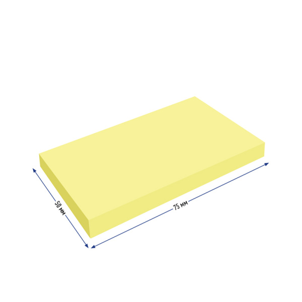 Блок самоклеящийся (стикеры) Berlingo "Ultra Sticky", 50*75мм, 80л., желтый неон LSn_39410 287182 - МСК «Форвард»