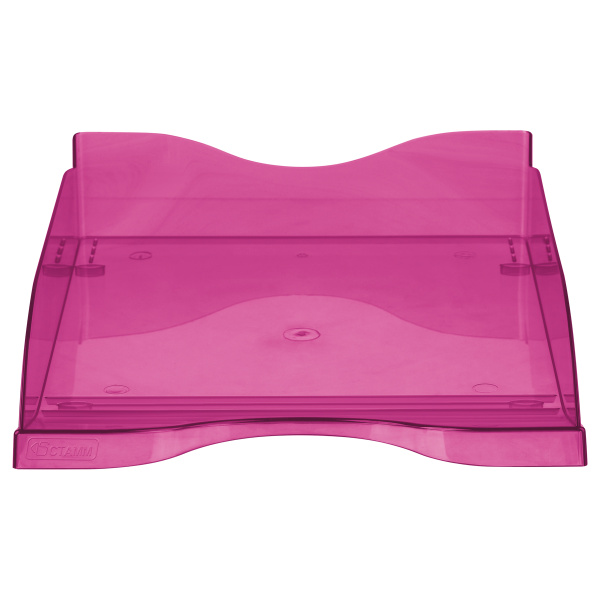 Лоток для бумаг горизонтальный СТАММ "Тропик", тонированный розовый ЛТГ-31250 351656 - МСК «Форвард»