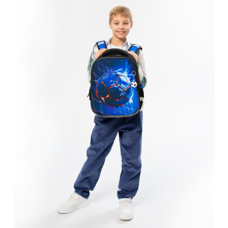 Ранец BRAUBERG PREMIUM, 2 отделения, с брелоком, "Score goal", 3D-панель, 38х29х16 см, 273102 - МСК «Форвард»