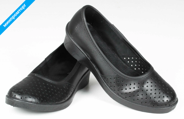 Туфли женские Almi Эмануэла ПВХ из натуральной кожи черные размер 35 (6813-00101) 1596645 минпромторг