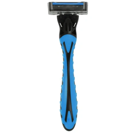 Бритвенный станок многоразовый мужской, 3 лезвия, 31 кассета, синий, X-ONE, 700024 - МСК «Форвард»