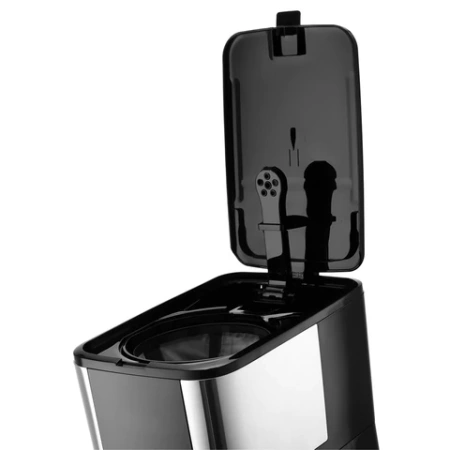 Кофеварка капельная BRAYER BR1125, 900 Вт, объем 1,25 л, LED-дисплей, термокружка в ПОДАРОК, черная 456901 - МСК «Форвард»