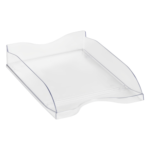 Лоток для бумаг горизонтальный СТАММ "Тропик", прозрачный ЛТГ-30868 351654