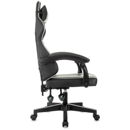 Кресло компьютерное BRABIX "Shooter GM-123", 2 подушки, экокожа, черное/белое, 533191 минпромторг - МСК «Форвард»