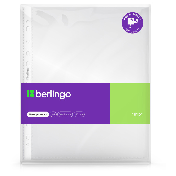 Папки - файлы с перфорацией Berlingo "Mirror", А4, 70мкм, глянцевая, в пакете SPm_A4070 358893 - МСК «Форвард»
