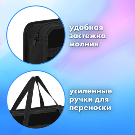 Папка на молнии с ручками BRAUBERG А4, 1 отделение, пластик, 80 мм, "Butterfly catcher", 272165 - МСК «Форвард»