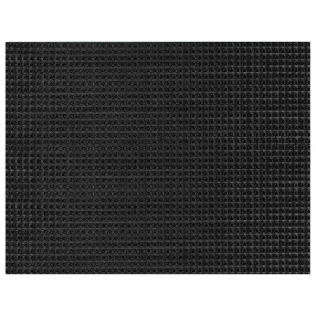 Коврик придверный 45х60 см, ЧЕРНЫЙ пластиковый грязезащитный, толщина 10 мм, "ТРАВКА", PRIMILA, 701063 - МСК «Форвард»