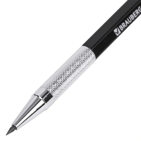 Карандаш механический цанговый 2 мм, HB, BRAUBERG "METALLIC X-20", металлические детали, 181976 - МСК «Форвард»