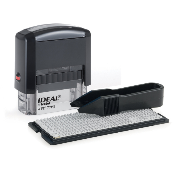 Штамп самонаборный 3-стр, оттиск 38х14мм, без рамки,TRODAT IDEAL 4911 P2,КАССА В КОМПЛЕКТЕ, 236847