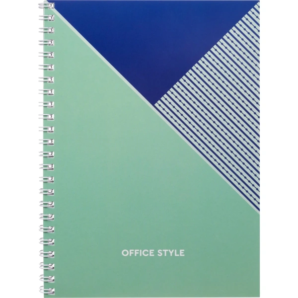 Бизнес-тетрадь Attache Office Style А5 48 листов бирюзовая в клетку на спирали 1516757 минпромторг