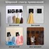 Крючки самоклеящиеся универсальные 4,5x4,5 см, КОМПЛЕКТ 4 шт., сталь, черные, LAIMA Home, 608786 - МСК «Форвард»