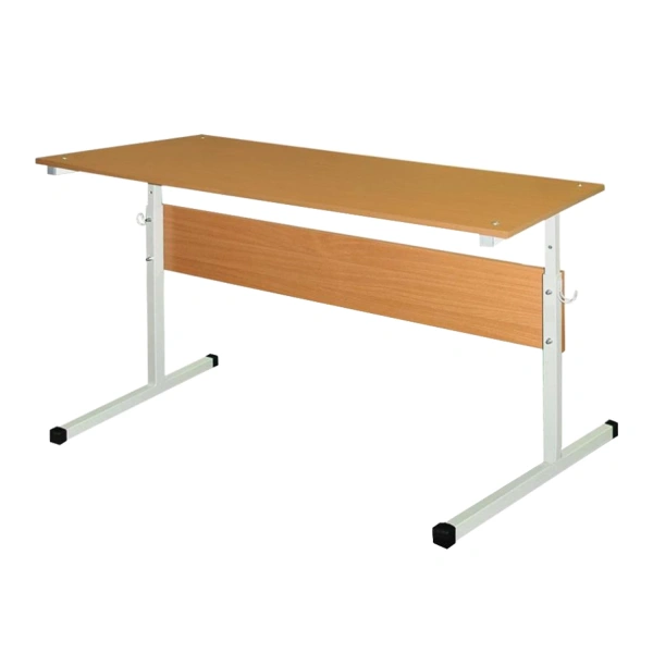 Стол-парта 2-мест. регулир.(ш1200*г500*в640-760мм) рост 4-6, серый каркас, ЛДСП бук, Ш-304 (4-6) 530715
