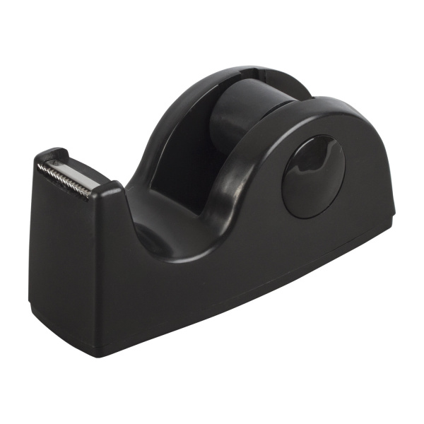 Диспенсер для клейкой ленты BRAUBERG настольный утяжеленный средний, черный, 11,8см*5см*5см, 440142