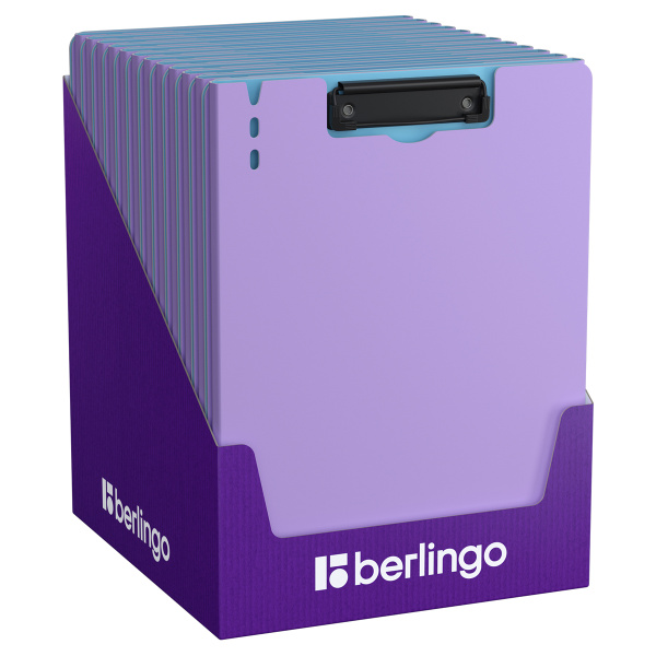 Папка-планшет с зажимом Berlingo "Haze" А4, пластик (полифом), 1800мкм, сиреневая PPf_93924 375522  - МСК «Форвард»