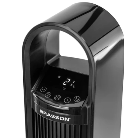 Вентилятор колонный BRASSON (БРАССОН) BTF08-B, 60 Вт, 90 см, сенсор, ТИХИЙ, 3 скорости, пульт ДУ, черный, 457788 - МСК «Форвард»