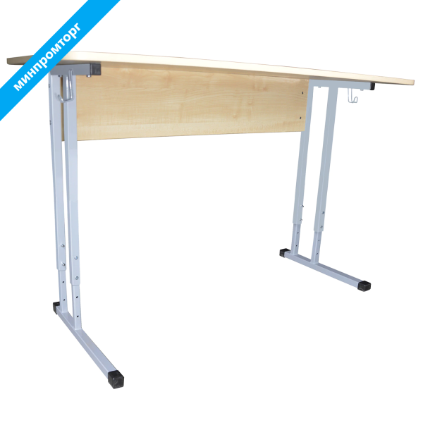 Стол-парта 2-местный регулируемый "Умник", 1200х500х520-640 мм, рост 2-4, серый каркас, ЛДСП клён 532724 минпромторг под заказ 8 дней