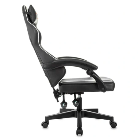 Кресло компьютерное BRABIX "Shooter GM-123", 2 подушки, экокожа, черное/белое, 533191 минпромторг - МСК «Форвард»