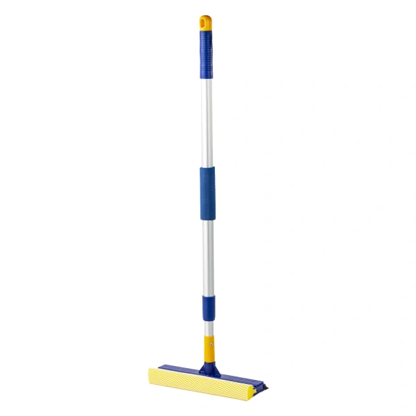 Окномойка LAIMA алюм.телеск.ручка 76-125см,раб.часть 25см(стяжка,губка,руч),д/дома и офиса,601493