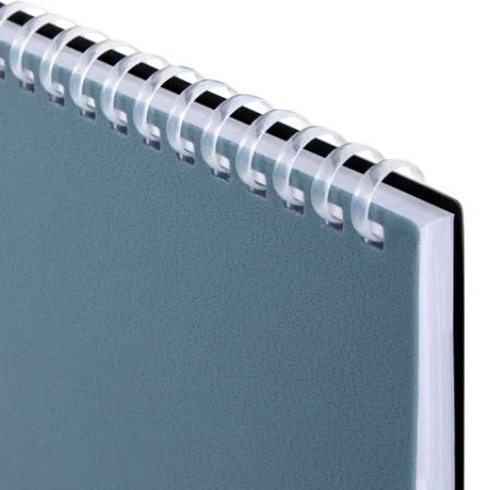 Блокнот А5, 80 л., силиконовый гребень, обложка пластик, клетка, BRAUBERG, синий, 117561 - МСК «Форвард»