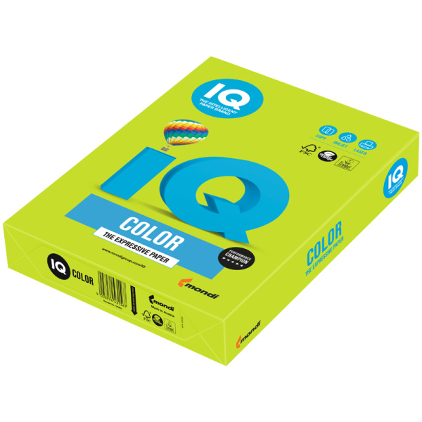 Бумага IQ "Color intensive" А4, 80г/м2, 500л. (зеленая липа) LG46 084243
