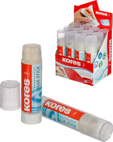 Клей-карандаш Kores 21 г прозрачный 716578