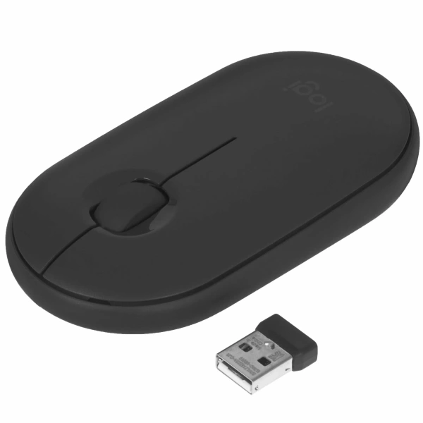 Мышь беспроводная Logitech Pebble M350 чёрная 1колесо+ 3 кнопки 910-005576 1822218 - МСК «Форвард»
