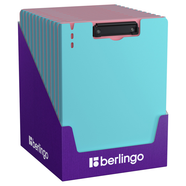 Папка-планшет с зажимом Berlingo "Haze" А4, пластик (полифом), 1800мкм, голубая PPf_93921 375519 - МСК «Форвард»