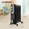 Обогреватель масляный SONNEN DFN-09BL, 2000 Вт, 9 секций, черный, 455311 - МСК «Форвард»