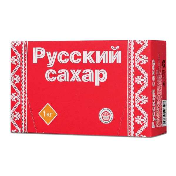 Сахар-рафинад РУССКИЙ 1 кг (196 кусочков, размер 15*16*21 мм), 620433