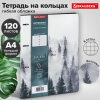 Тетрадь на кольцах БОЛЬШАЯ А4 (240х310 мм), 120 л., под кожу, BRAUBERG VISTA, "Туман", 404515 - МСК «Форвард»