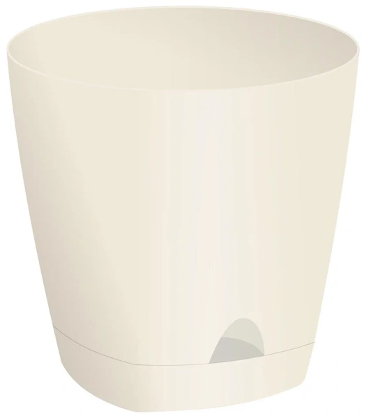 Горшок для цветов с поддоном InGreen Amsterdam 4 л сливочный (19x20 см) 1147801