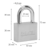 Замок навесной стальной 50 мм "Никель", антикоррозионное покрытие, 4 ключа, RABBITEX (РАББИТЕКС), 671309 - МСК «Форвард»