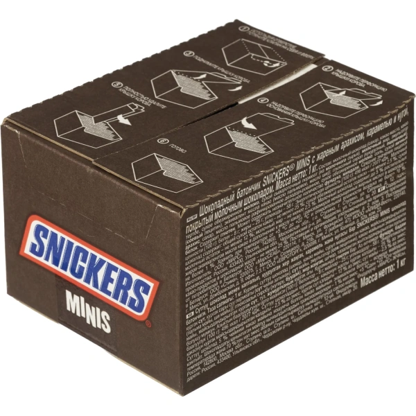 Шоколадный батончик Snickers minis с карамелью, арахисом и нугой 1 кг 832969 - МСК «Форвард»