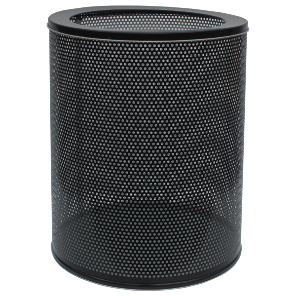 Корзина металлическая для мусора ТИТАН, 16л, перфорированная, черная, оцинк.сталь, ш/к 81120 415 237369