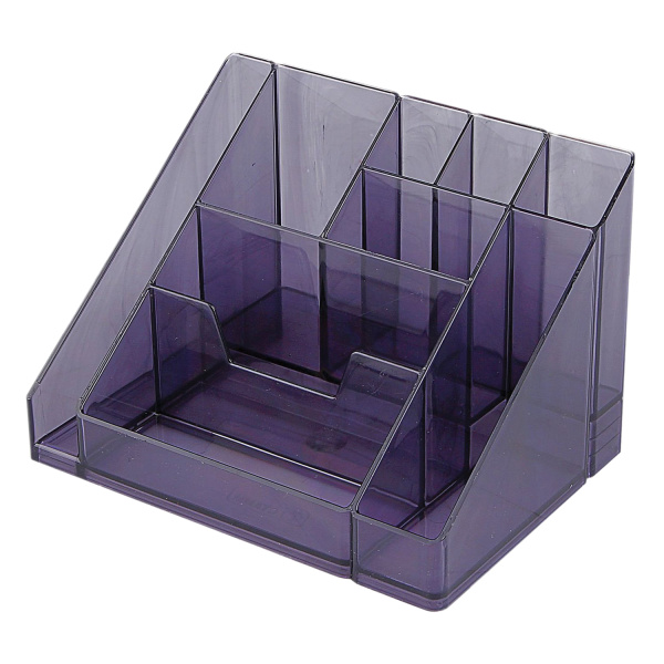 Подставка-органайзер "Каскад", 115*160*105 мм, 9 отделений, тонированная серая, СТАММ ОР14  235825