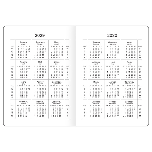 Ежедневник датированный 2027г, А6, МАЛЫЙ ФОРМАТ, 176л., 7БЦ BG"Monochrome. Black", черный, soft tuch DdА6_68154 390398 - МСК «Форвард»