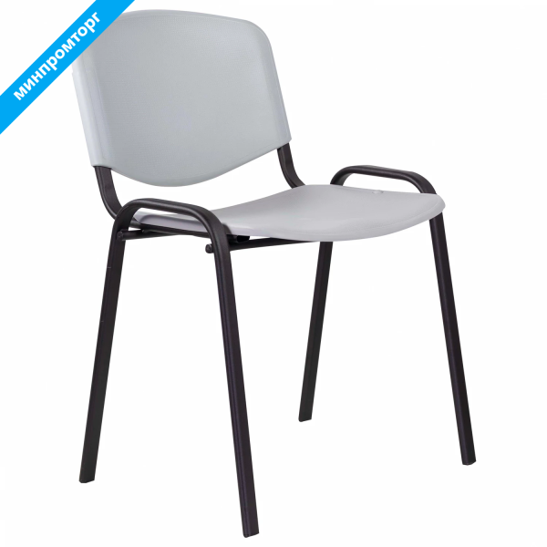 Стул STAFF Iso Plast CF-009, черный каркас, пластик серый, 532570